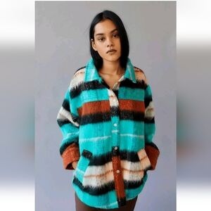 Urban Outfitters BDG Brushed Melton Plaid Jacket